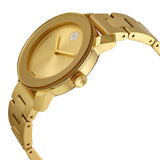  Shop Authentic Movado Bold Gold Dial Yellow Gold Steel Strap Watch for Women - 3600104 - Luxxuri
