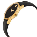  Shop Authentic Movado Museum Black Dial Black Leather Strap Watch For Men - 606876 - Luxxuri