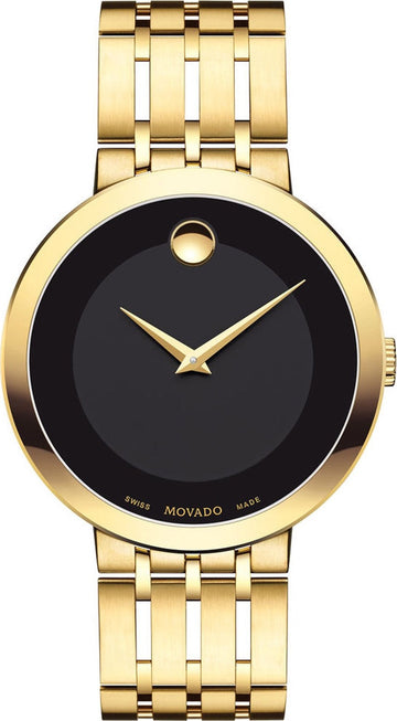  Shop Authentic Movado Esperanza Museum 39mm Black Dial Stainless Steel Watch For Men - 0607059 - Luxxuri