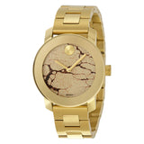  Shop Authentic Movado Bold Glitter Gold Dial Gold Steel Strap Watch for Women - 3600346 - Luxxuri