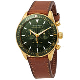  Shop Authentic Movado Heritage Chronograph Green Dial Brown Leather Strap Watch For Men - 3650062 - Luxxuri