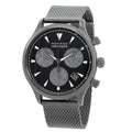 Movado Heritage Calendoplan Chronograph Black Dial Grey Mesh Strap Watch for Men - 3650100