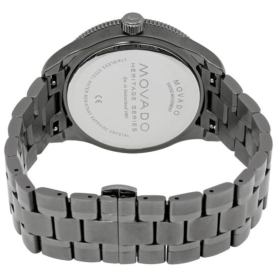  Shop Authentic Movado Heritage Calendoplan Black Dial Silver Steel Strap Watch For Men - 3650095 - Luxxuri