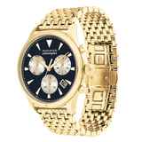  Shop Authentic Movado Heritage Calendoplan Blue Dial Gold Steel Strap Watch for Men - 3650015 - Luxxuri