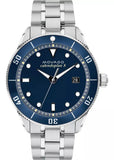  Shop Authentic Movado Heritage Calendoplan Blue Dial Silver Steel Strap Watch For Men - 3650094 - Luxxuri