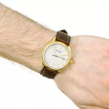  Shop Authentic Movado Heritage Calendoplan Beige Dial Brown Leather Strap Watch for Men - 3650003 - Luxxuri