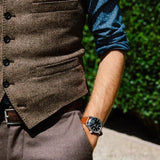  Shop Authentic Movado Heritage Calendoplan Black Dial Brown Leather Strap Watch for Men - 3650001 - Luxxuri