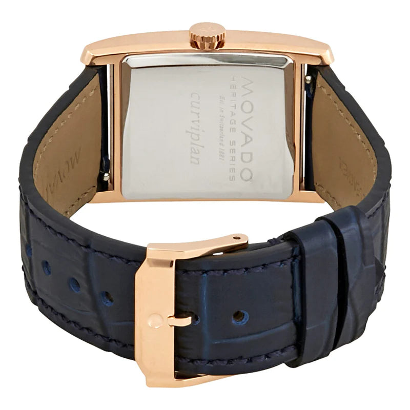  Shop Authentic Movado Heritage Mother of Pearl White Dial Blue Leather Strap Watch For Women - 3650052 - Luxxuri