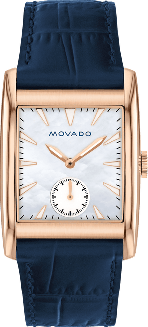  Shop Authentic Movado Heritage Mother of Pearl White Dial Blue Leather Strap Watch For Women - 3650052 - Luxxuri
