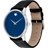  Shop Authentic Movado Museum Classic Blue Dial Black Leather Strap Watch for Men - 0607197 - Luxxuri