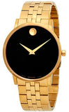  Shop Authentic Movado Museum Classic Quartz Black Dial Gold Steel Strap Watch for Men - 0607203 - Luxxuri