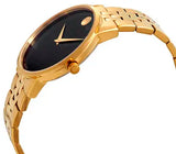  Shop Authentic Movado Museum Classic Quartz Black Dial Gold Steel Strap Watch for Men - 0607203 - Luxxuri