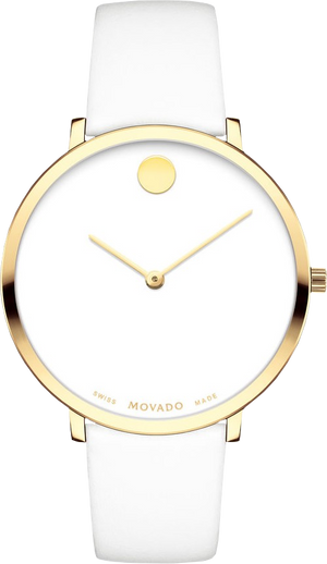  Shop Authentic Movado 70th Anniversary Limited Edition White Dial White Leather Strap Watch For Women - 0607138 - Luxxuri