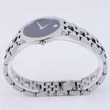  Shop Authentic Movado Veturi Quartz Black Dial Silver Steel Strap Watch for Women - 0606338 - Luxxuri