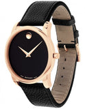  Shop Authentic Movado Museum Classic Black Dial Black Leather Strap Watch For Men - 607060 - Luxxuri