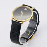  Shop Authentic Movado Museum Black Dial Black Leather Strap Watch For Men - 2100005 - Luxxuri