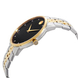  Shop Authentic Movado Museum Classic Diamonds Black Dial Two Tone Steel Strap Watch for Men - 0607202 - Luxxuri