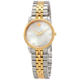  Shop Authentic Movado Museum Classic Mother of Pearl White Dial Two Tone Steel Strap Watch for Women - 0607077 - Luxxuri