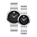 Movado Esperanza 28mm Black Dial Silver Steel Strap Watch For Women - 0607051