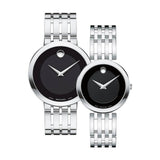  Shop Authentic Movado Esperanza 28mm Black Dial Silver Steel Strap Watch For Women - 0607051 - Luxxuri
