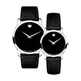  Shop Authentic Movado Museum Classic Black Dial Black Leather Strap Watch For Women - 0607015 - Luxxuri
