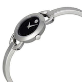  Shop Authentic Movado Rondiro 22mm Black Dial Silver Steel Strap Watch For Women - 0606796 - Luxxuri