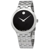  Shop Authentic Movado Classic Quartz Black Dial Silver Steel Strap Watch for Men - 0606337 - Luxxuri
