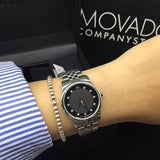  Shop Authentic Movado Museum Classic Black Dial Silver Steel Strap Watch For Women - 0606858 - Luxxuri
