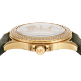  Shop Authentic Michael Kors Mini Everest Crystals White Dial Green Leather Strap Watch for Women - MK4720 - Luxxuri