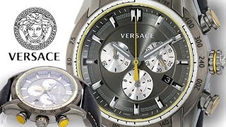  Shop Authentic Versace V Ray Chronograph Grey Dial Black Leather Strap Watch for Men - VDB020014 - Luxxuri