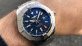  Shop Authentic Breitling Avenger Automatic GMT 45 Blue Dial Silver Steel Strap Watch for Men - A32395101C1A1 - Luxxuri
