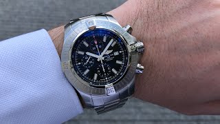  Shop Authentic Breitling Super Avenger Chronograph 48 Black Dial Silver Steel Strap Watch for Men - A13375101B1A1 - Luxxuri