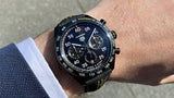  Shop Authentic Tag Heuer Carrera x Porsche Automatic Chronograph Black Dial Black Nylon Strap Watch for Men - CBN2A1H.FC6512 - Luxxuri