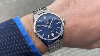  Shop Authentic Tag Heuer Carrera Date Blue Dial Silver Steel Strap Watch for Men - WBN2112.BA0639 - Luxxuri