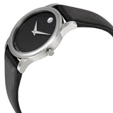  Shop Authentic Movado Museum Classic Black Dial Black Leather Strap Watch For Women - 0606503 - Luxxuri