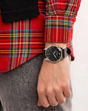  Shop Authentic Emporio Armani Lambda Classic Quartz Black Dial Black Leather Strap Watch For Men - AR11020 - Luxxuri