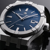  Shop Authentic Maurice Lacroix Aikon Automatic Blue Dial Blue Leather Strap Watch For Men - AI6008-ss001-430-1 - Luxxuri