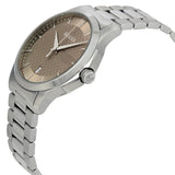  Shop Authentic Gucci G Timeless Brown Dial Silver Steel Strap Watch For Men - YA126445 - Luxxuri
