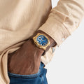  Shop Authentic Guess Headline Chronograph Blue Dial Brown Silicone Strap Watch For Men - GW0571G5 - Luxxuri