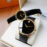  Shop Authentic Movado Museum Classic Quartz Black Dial Black Leather Strap Watch for Men - 0607195 - Luxxuri