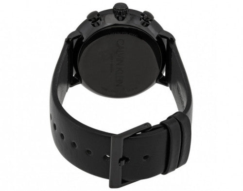  Shop Authentic Calvin Klein High Noon Black Dial Black Leather Strap Watch for Men - K8M274CB - Luxxuri