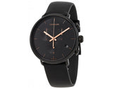  Shop Authentic Calvin Klein High Noon Black Dial Black Leather Strap Watch for Men - K8M274CB - Luxxuri
