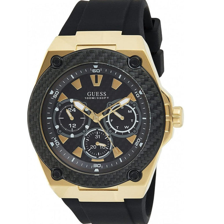  Shop Authentic Guess Legacy Black Dial Black Rubber Strap Watch for Men - W1049G5 - Luxxuri