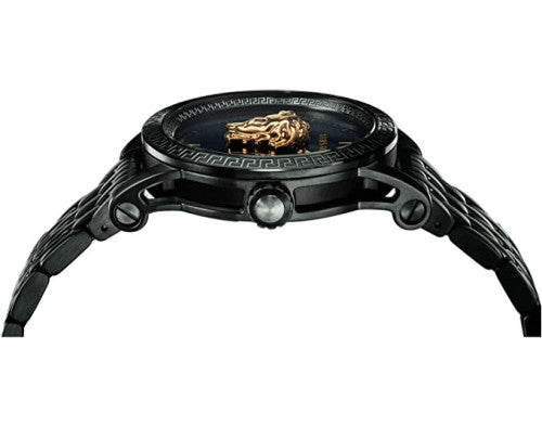  Shop Authentic Versace Palazzo Empire Quartz Black Dial Black Steel Strap Watch For Men - VEDB00518 - Luxxuri