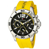  Shop Authentic Tommy Hilfiger Sports Multifunction Black Dial Yellow Rubber Strap Watch for Men - 1791144 - Luxxuri