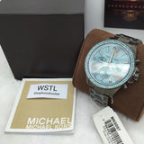  Shop Authentic Michael Kors Wren Chronograph Quartz Blue Dial Grey Steel Strap Watch For Women - MK6097 - Luxxuri