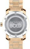  Shop Authentic Movado Bold Rose Gold Dial Rose Gold Steel Strap Watch For Women - 3600335 - Luxxuri