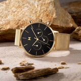  Shop Authentic Michael Kors Jaryn Black Dial Gold Steel Strap Watch for Men - MK8503 - Luxxuri