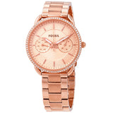  Shop Authentic Fossil Tailor Rose Gold Dial Rose Gold Steel Strap Watch for Women - ES4264 - Luxxuri