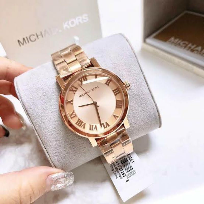  Shop Authentic Michael Kors Norie Rose Gold Dial Rose Gold Steel Strap Watch for Women - MK3561 - Luxxuri